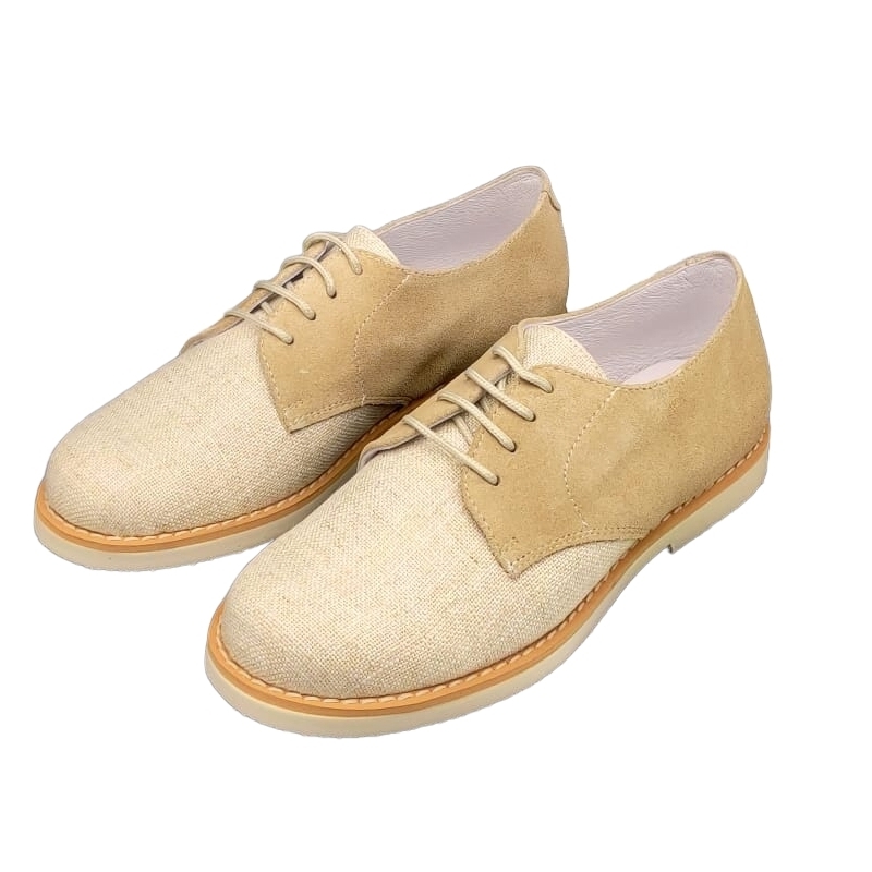 ZAPATO NIÑO SERRAJE COLOR BEIGE